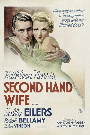 Movie poster for Second Hand Wife (1933)