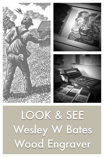 Movie poster for LOOK & SEE:  Wesley W. Bates - Wood Engraver (2017)