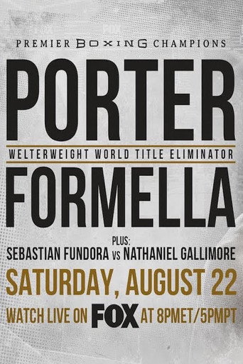 Movie poster for Shawn Porter vs. Sebastian Formella (2020)