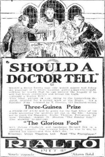 Movie poster for Should a Doctor Tell? (1923)