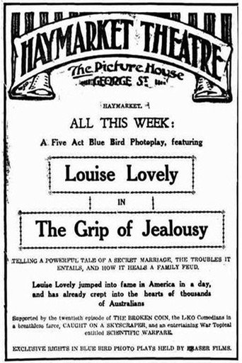 Movie poster for The Grip of Jealousy (1916)