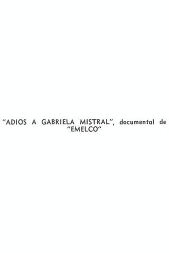 Movie poster for Farewell to Gabriela Mistral (1957)
