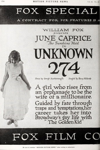 Movie poster for Unknown 274 (1917)