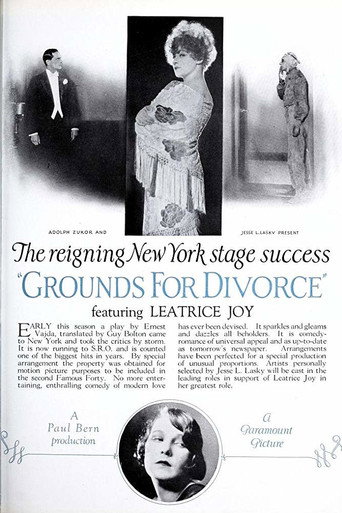 Movie poster for Grounds for Divorce (1925)