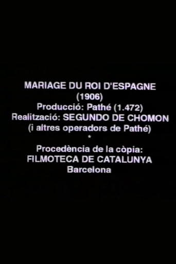Movie poster for The Marriage of Princess Ena and Alphonse XIII, King of Spain (1906)