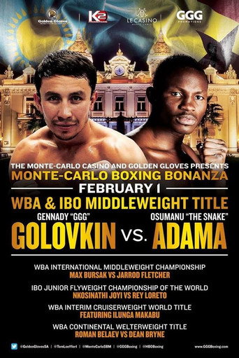 Movie poster for Gennady Golovkin vs. Osumanu Adama (2014)