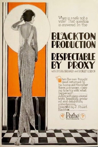 Movie poster for Respectable by Proxy (1920)