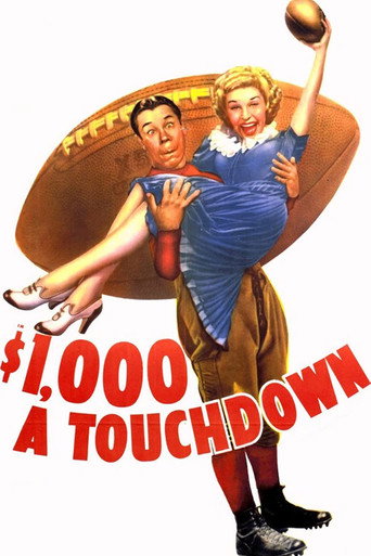 Movie poster for $1,000 a Touchdown (1939)