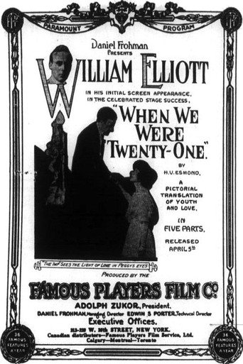 Movie poster for When We Were Twenty-One (1915)