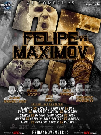 Movie poster for Urijah Faber A1 Combat 25: Felipe vs. Maximov (2024)