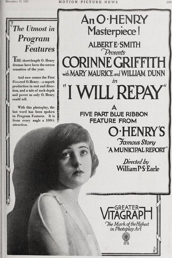 Movie poster for I Will Repay (1917)