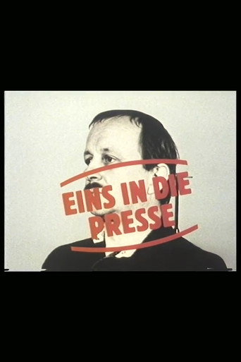 Movie poster for Eins in die Presse - Der Fotograf Günter Zint (1989)
