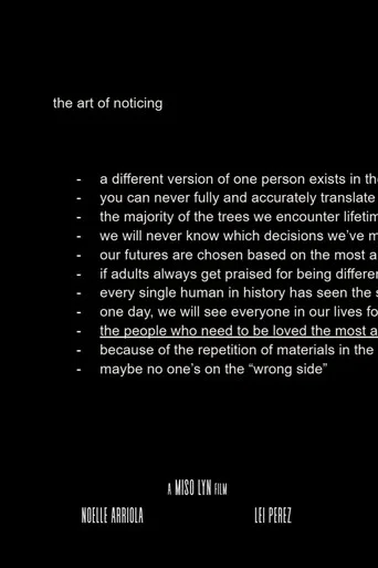 Movie poster for The Art of Noticing