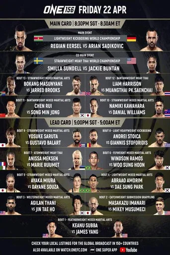 Movie poster for One Championship: ONE 156 (2022)