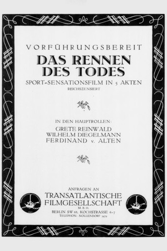 Movie poster for Das Rennen des Todes (1924)