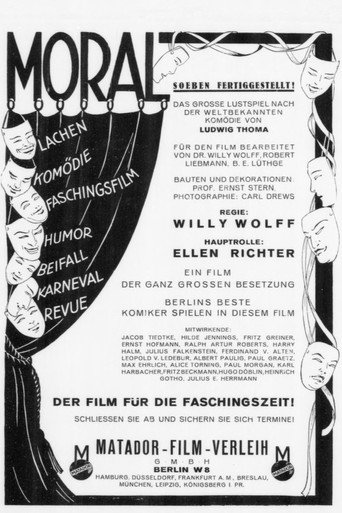 Movie poster for Moral (1928)