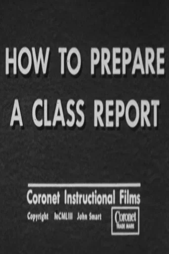 Movie poster for How to Prepare a Class Report (1953)