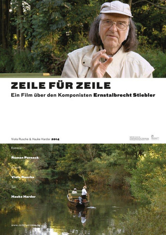 Movie poster for Line by Line - a film on the composer Ernstalbrecht Stiebler (2014)
