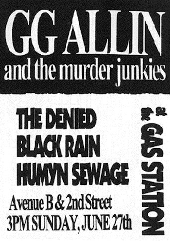 Movie poster for GG Allin: Live at the Gas Station (1993)