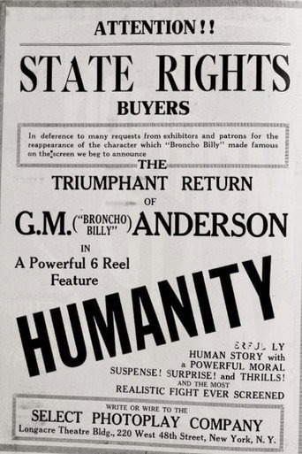 Movie poster for Humanity (1917)