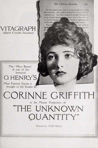 Movie poster for The Unknown Quantity (1919)