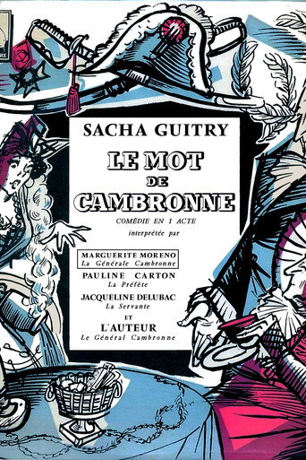 Movie poster for Le Mot de Cambronne (1937)