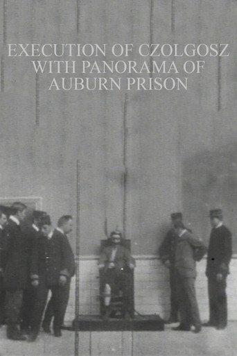Movie poster for Execution of Czolgosz with Panorama of Auburn Prison (1901)