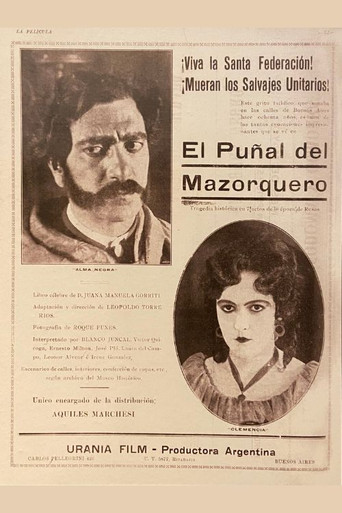 Movie poster for El puñal del mazorquero (1923)