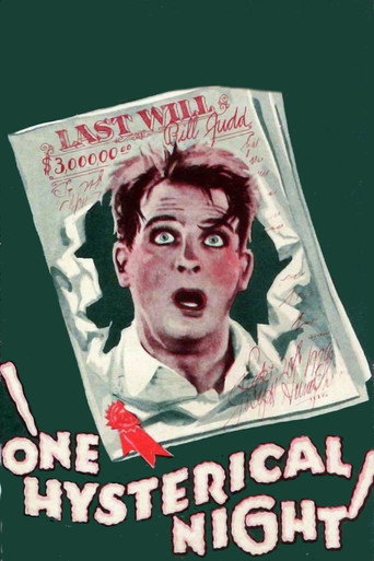 Movie poster for One Hysterical Night (1929)