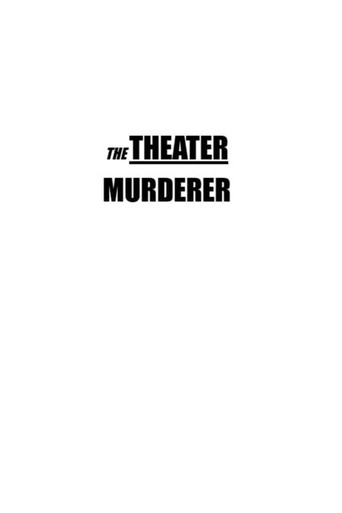 Movie poster for The Theater Murderer