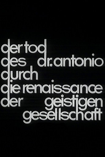 Movie poster for Der Tod des Dr. Antonio durch die Renaissance der geistigen Gesellschaft (1967)