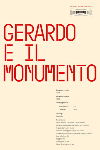 Movie poster for Gerardo E Il Monumento (1962)