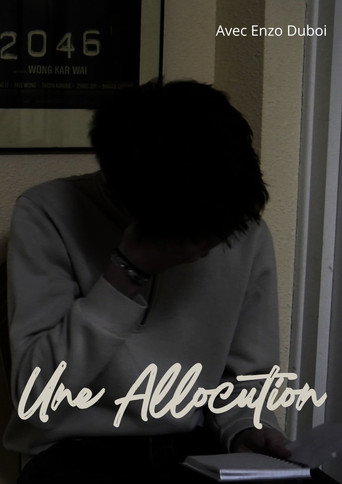 Movie poster for Une Allocution (2026)