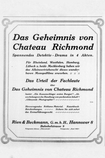 Movie poster for Das Geheimnis von Chateau Richmond (1913)
