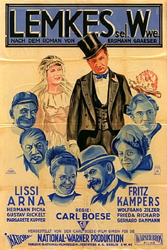Movie poster for Lemkes sel. Witwe (1928)