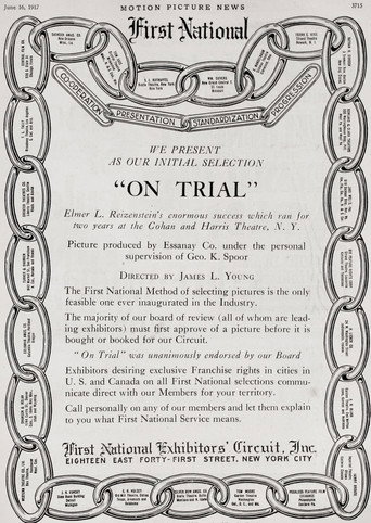 Movie poster for On Trial (1917)