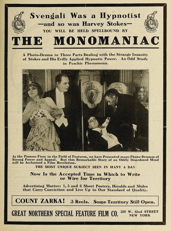 Movie poster for The Monomaniac (1914)