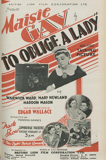 Movie poster for To Oblige a Lady (1931)