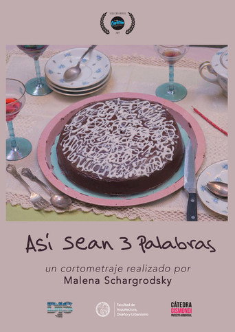 Movie poster for Así sean 3 palabras (2019)