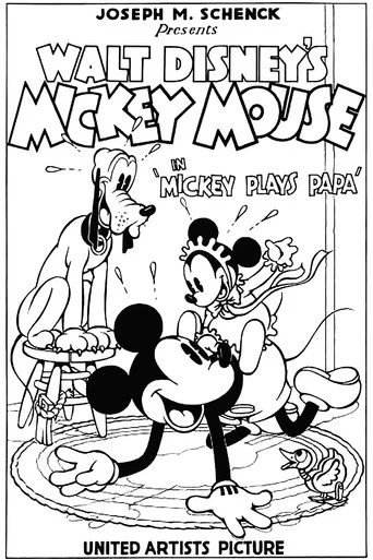 Movie poster for Mickey Plays Papa (1934)