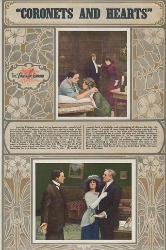 Movie poster for Coronets and Hearts (1912)