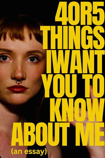 4 or 5 things I want you to know about me (an essay) poster