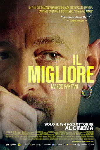Series poster for Il Migliore. Marco Pantani (2021)