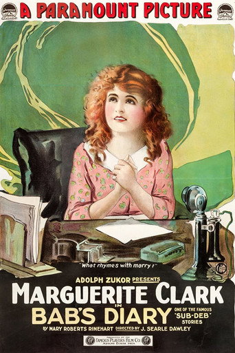 Movie poster for Bab's Diary (1917)