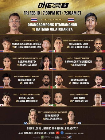 Movie poster for ONE Friday Fights 4: Duangsompong vs. Batman (2023)