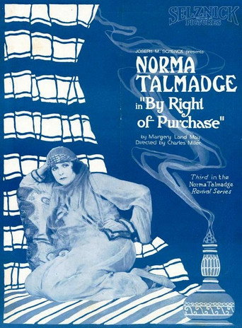 Movie poster for By Right of Purchase (1918)