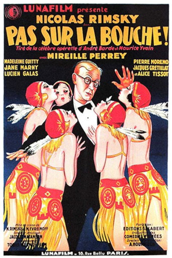 Movie poster for Not on the mouth (1931)