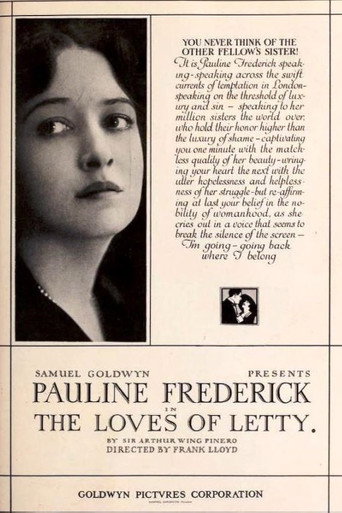 Movie poster for The Loves of Letty (1919)