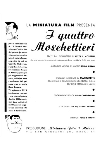 Movie poster for I quattro moschettieri (1936)