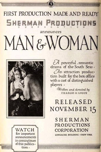 Movie poster for Man and Woman (1920)